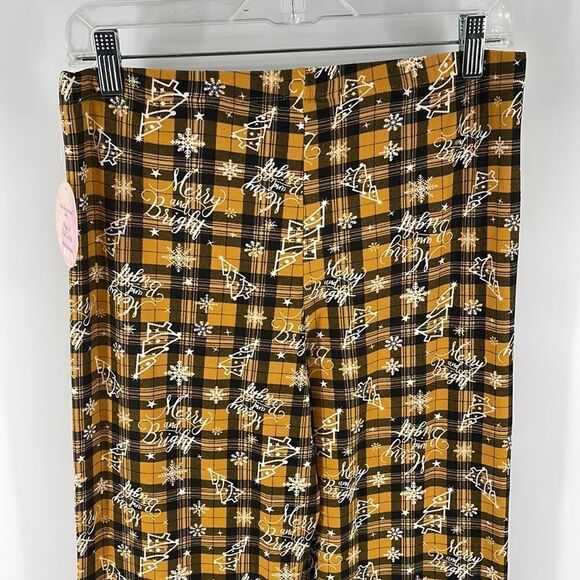 Full Circle Trends Merry and Bright plaid Christmas lounge pants snow NEW NWT 2X - Picture 6 of 12